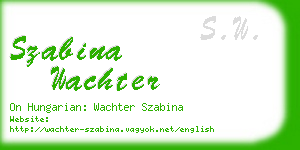 szabina wachter business card